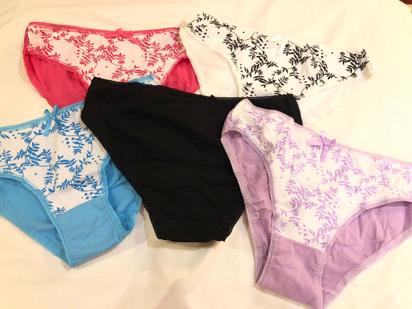 Floral Printed Pack of 5 Soft Cotton Panties
