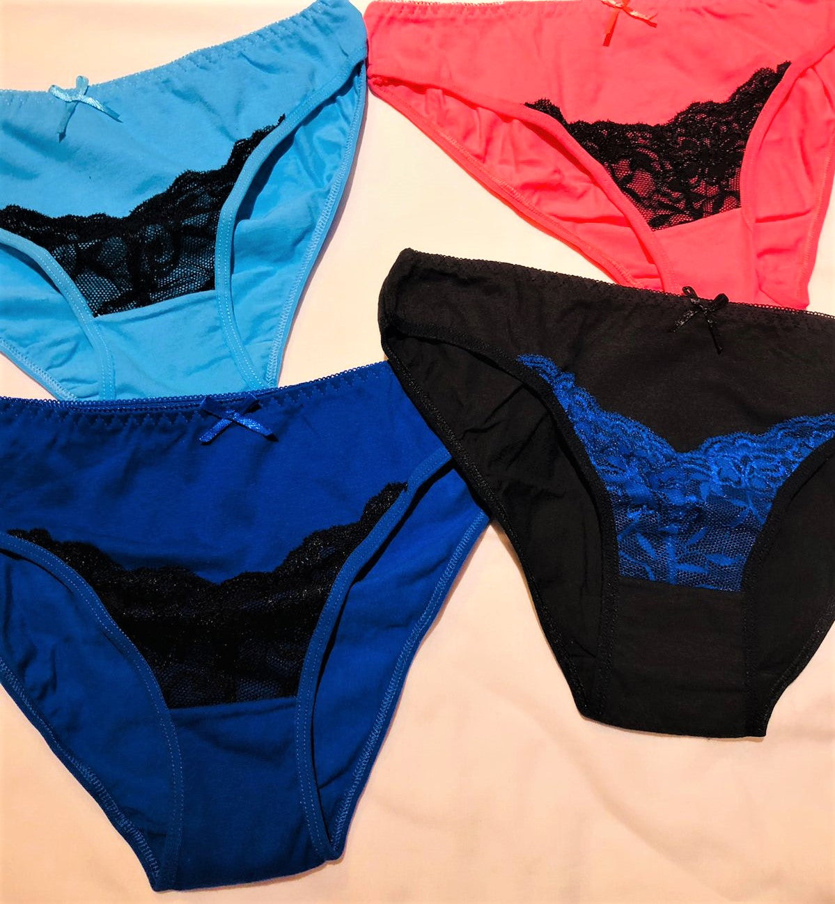 Pack of 5 Soft Cotton and Net Designs Panties