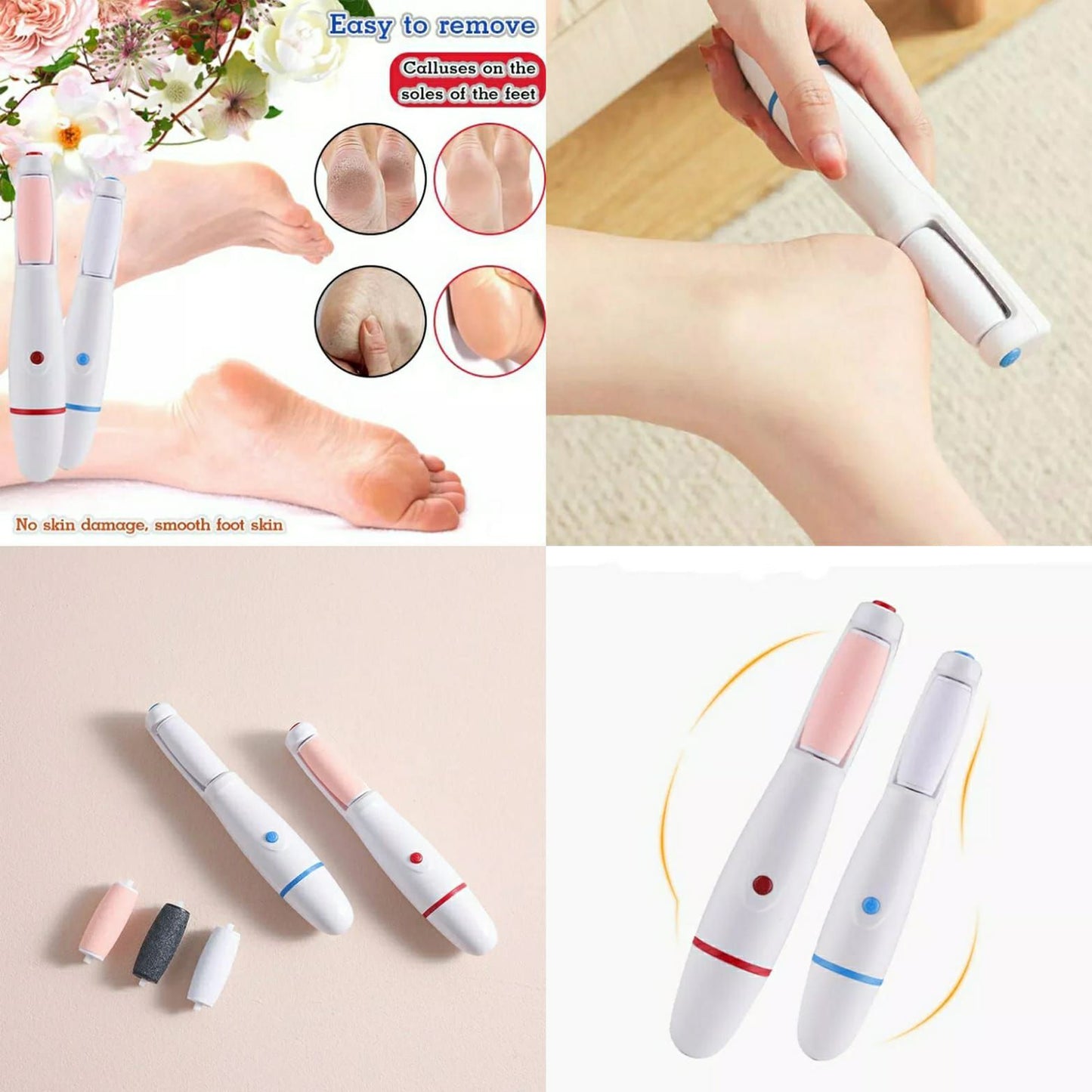 Electric Foot Skin Care Exfoliating Callus Remover Heel File Rasp Callus Remover Device Foot Grater Care Pedi Rechargeable