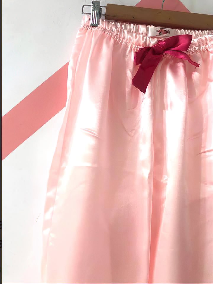 Baby Pink Personalise Pocket Silk Nightwear Pj Set