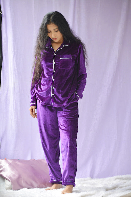 Violet Velvet PJ Set