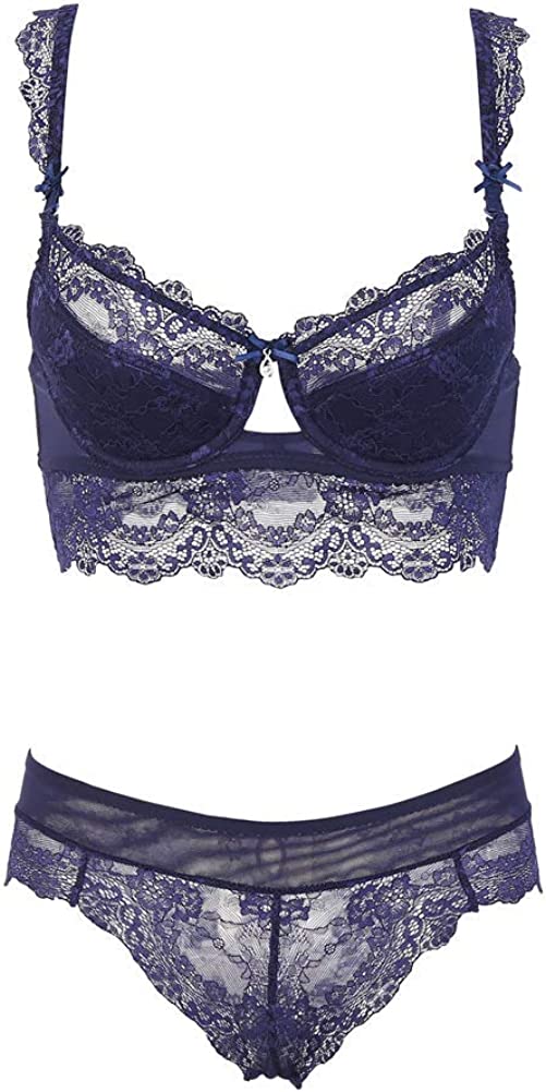 Lace Net Sexy Bra Set