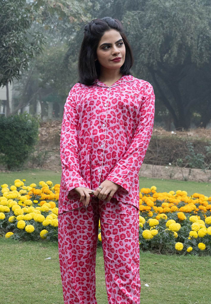 Rose Cheetah Pj Set