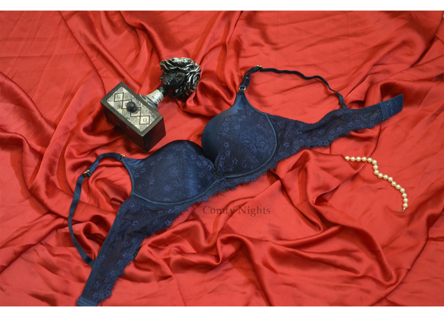 Women Sexy Silk and Lace Bra Set