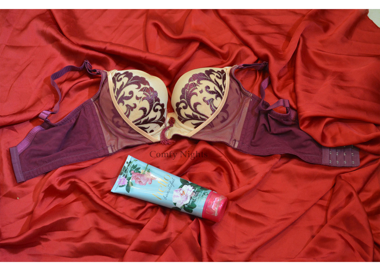 Half Cup Printed Bra Set