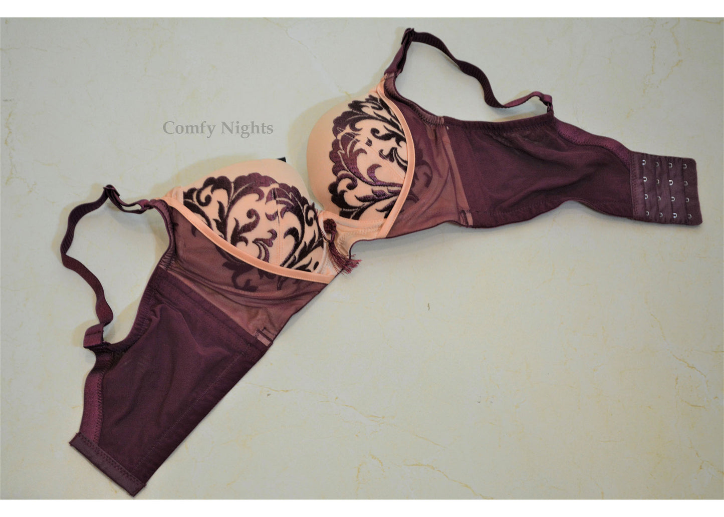 Half Cup Printed Bra Set