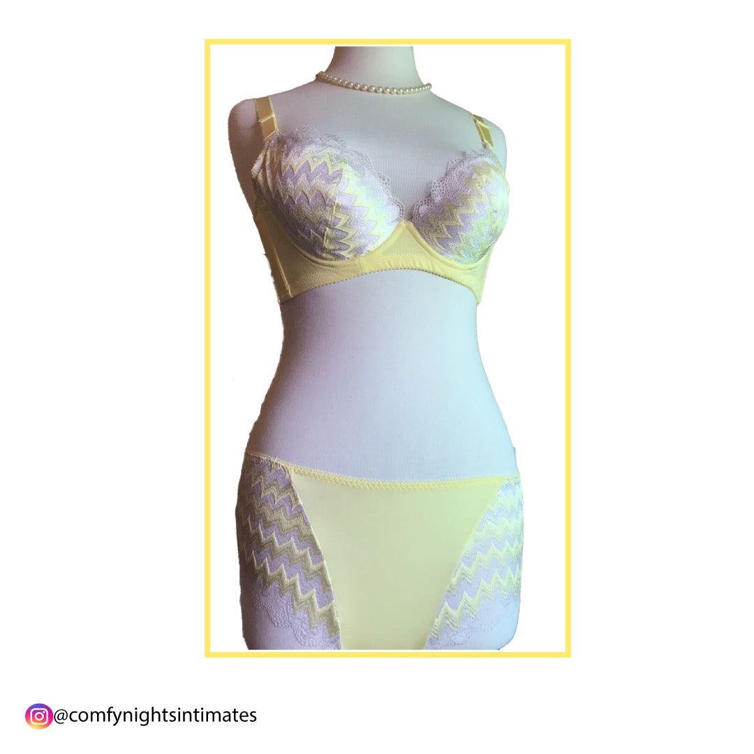 Fully Embroidered Padded Bra Set