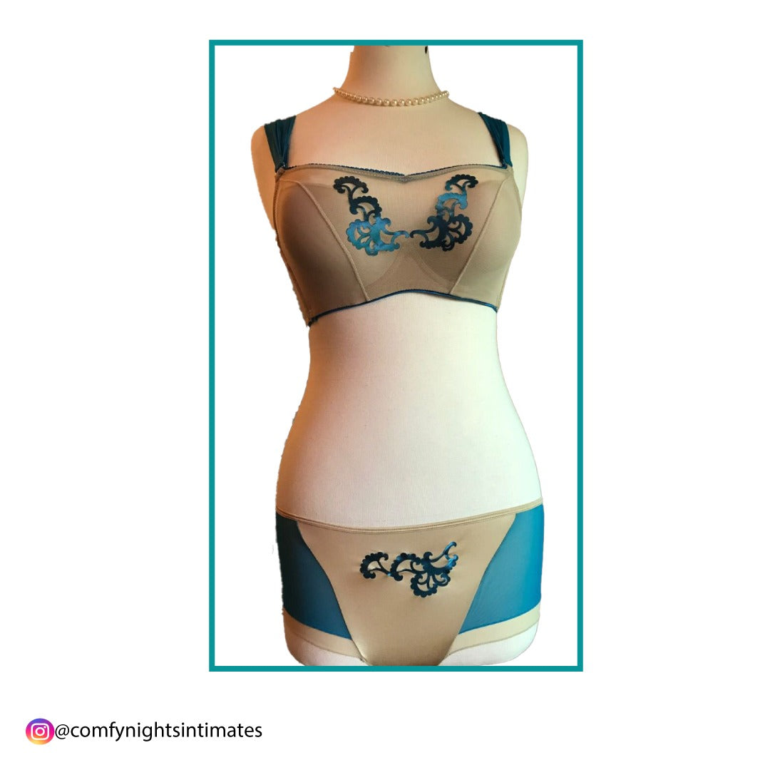 Printed pushup Bra Set