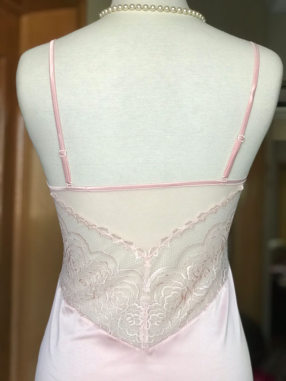 Pink Silk Nighty in Short