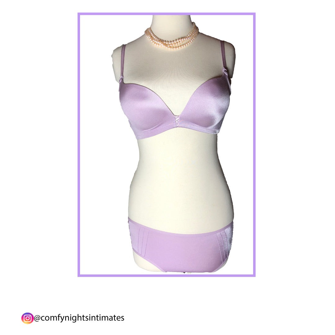 Light Purple Non Wired Bra Set