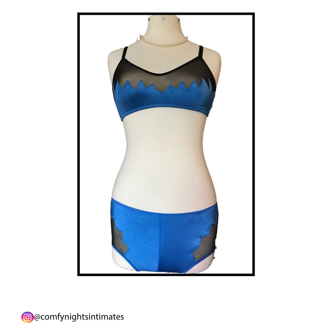 Silk & Net Bra Set