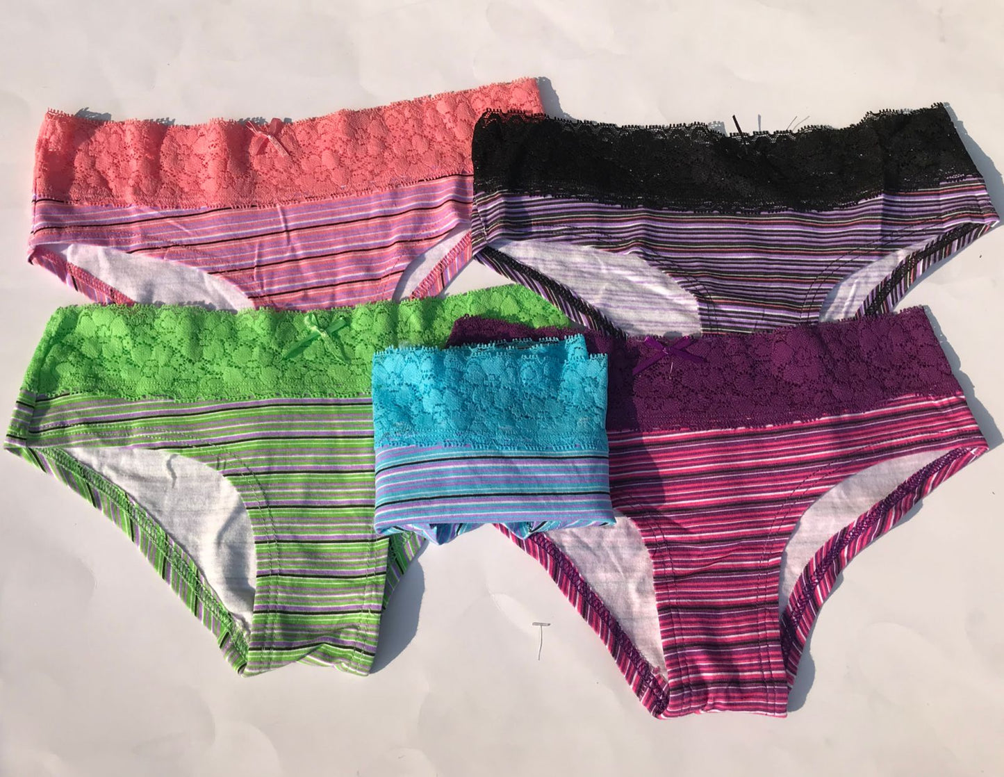 Pack of 5 Soft Cotton and Net Panties