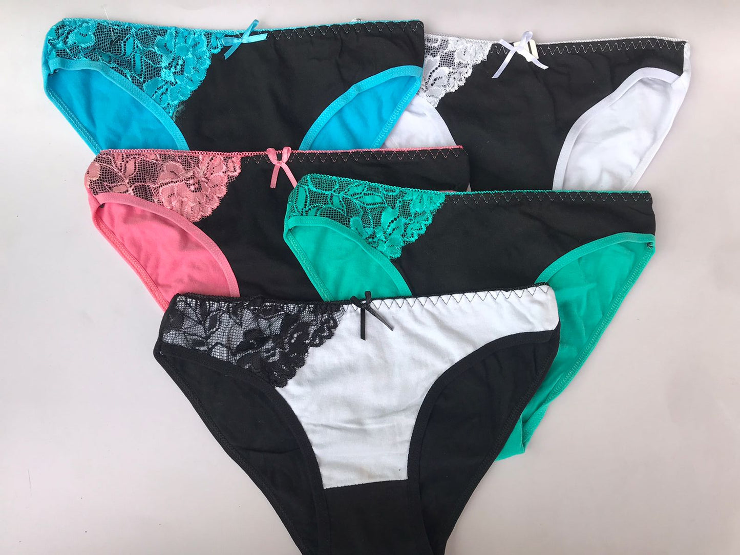 Pack of 5 Soft Cotton and Net Designs Panties