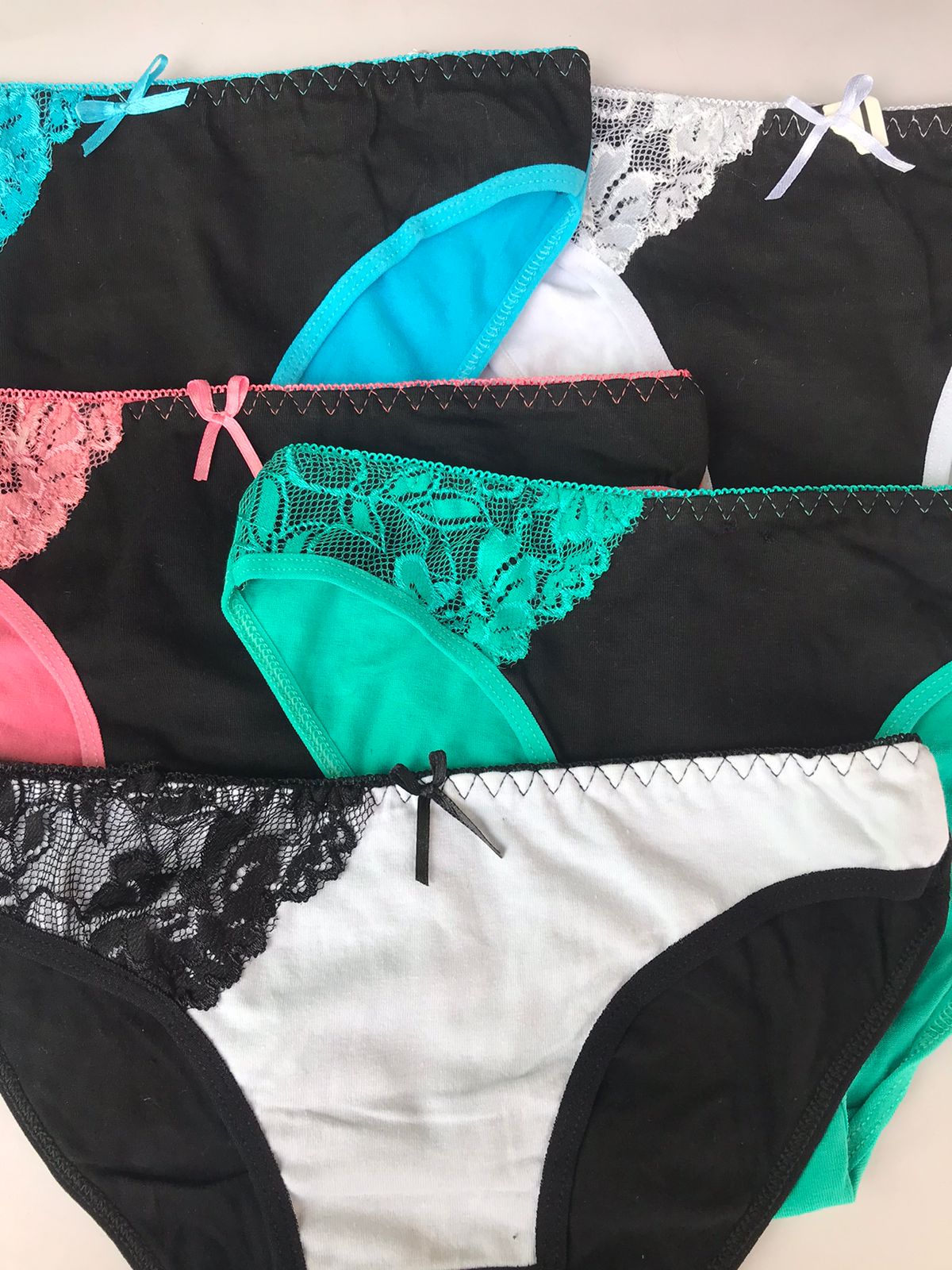 Pack of 5 Soft Cotton and Net Designs Panties