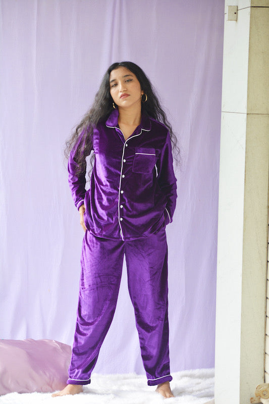 Violet Velvet PJ Set