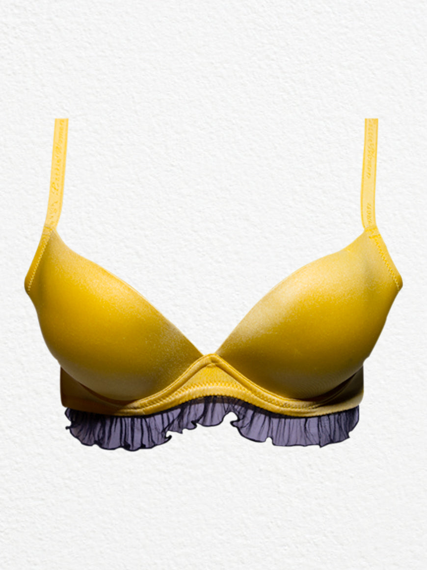 Latest Yellow Double Padded Bra Set