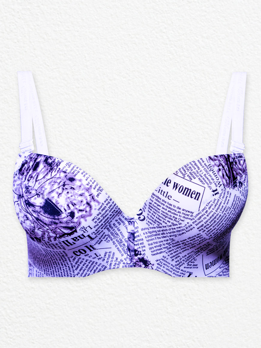 Printed Full Cup T-Shirt Bra Set
