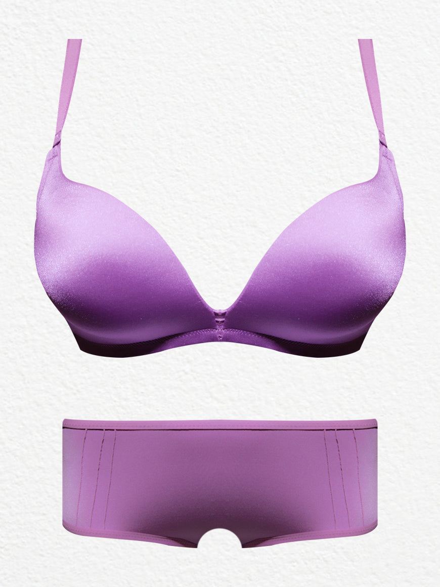 Light Purple Non Wired Bra Set
