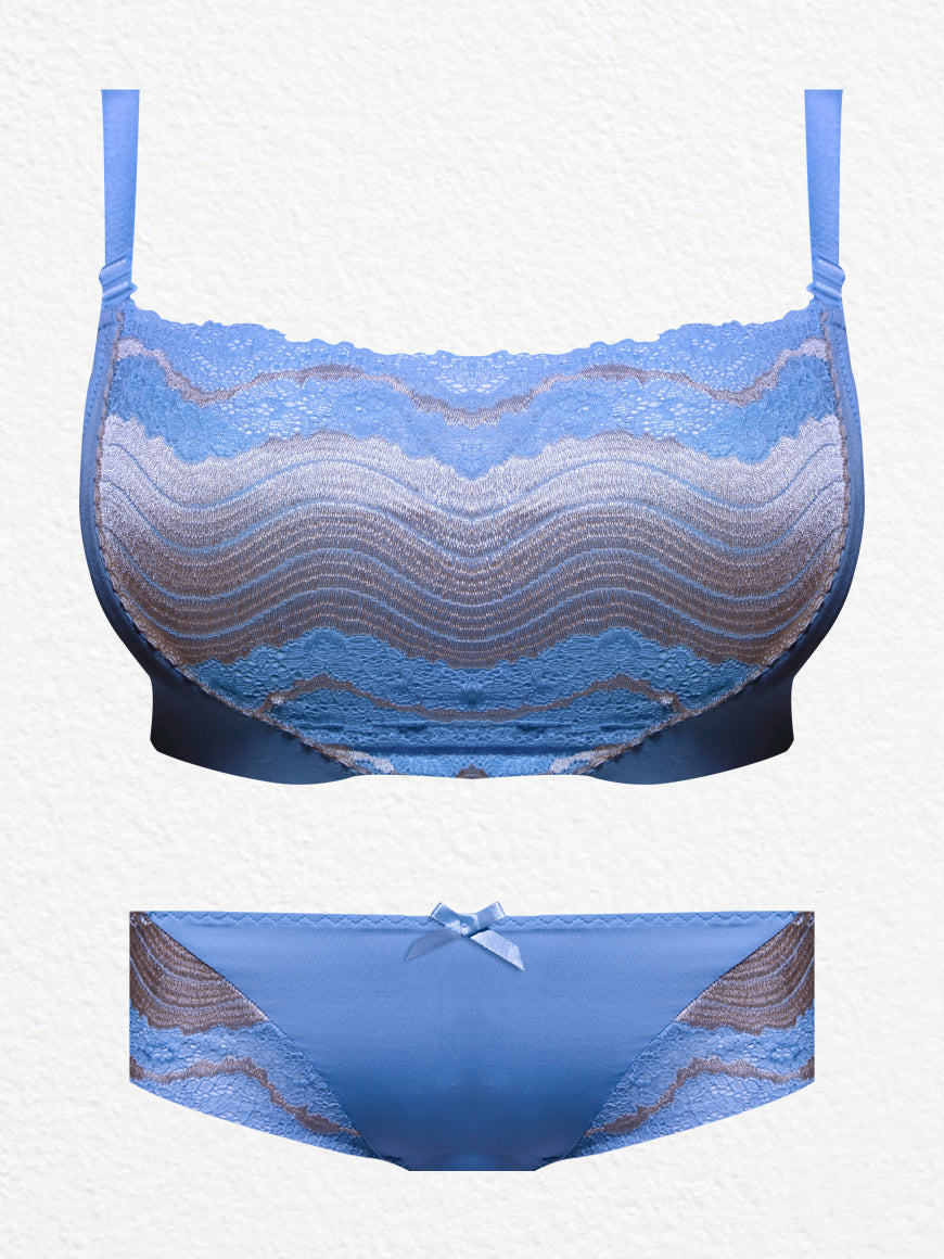 Fully Embroidered Pushup Bra Set