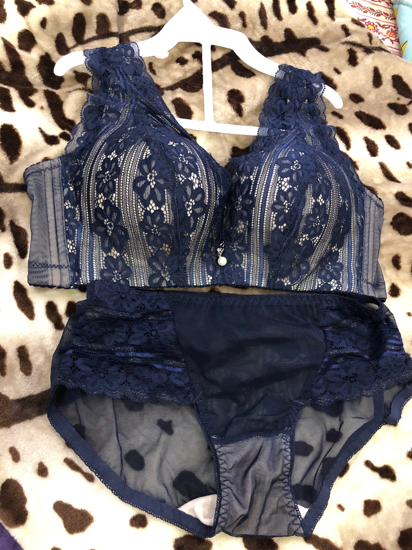 Double Padded Net Bra Set