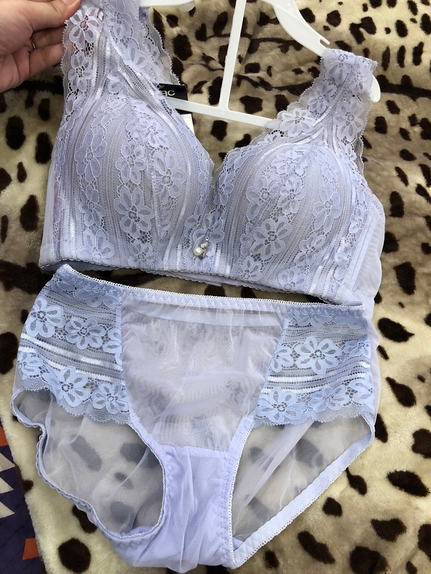 Double Padded Net Bra Set