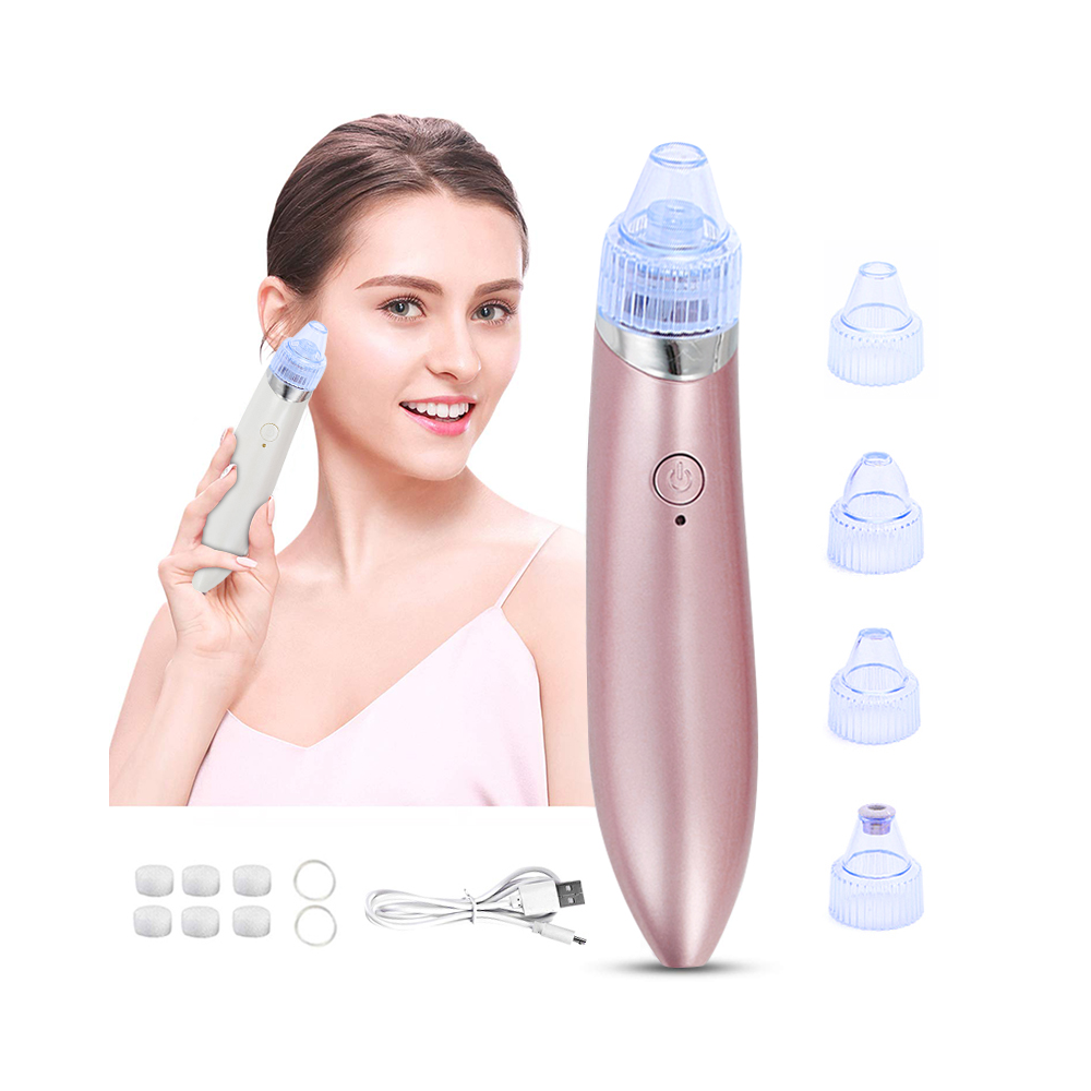 Blackhead Remover Face Acne Black Dot Pimple Electric Black Head Vacuum Cleaner Pore Skin Care Tools Machine 4 Replacement Head