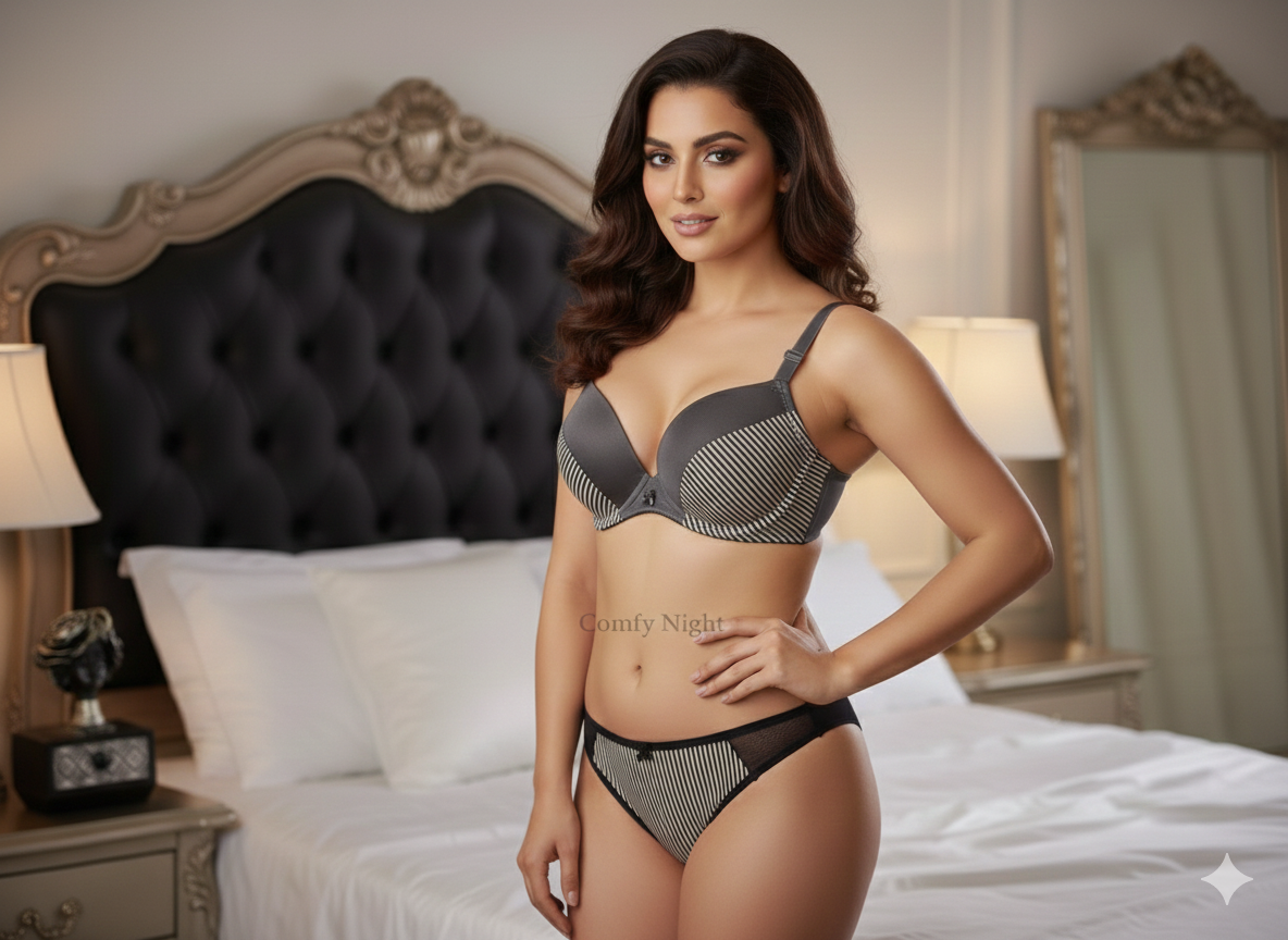 Lines Wired Bra Set
