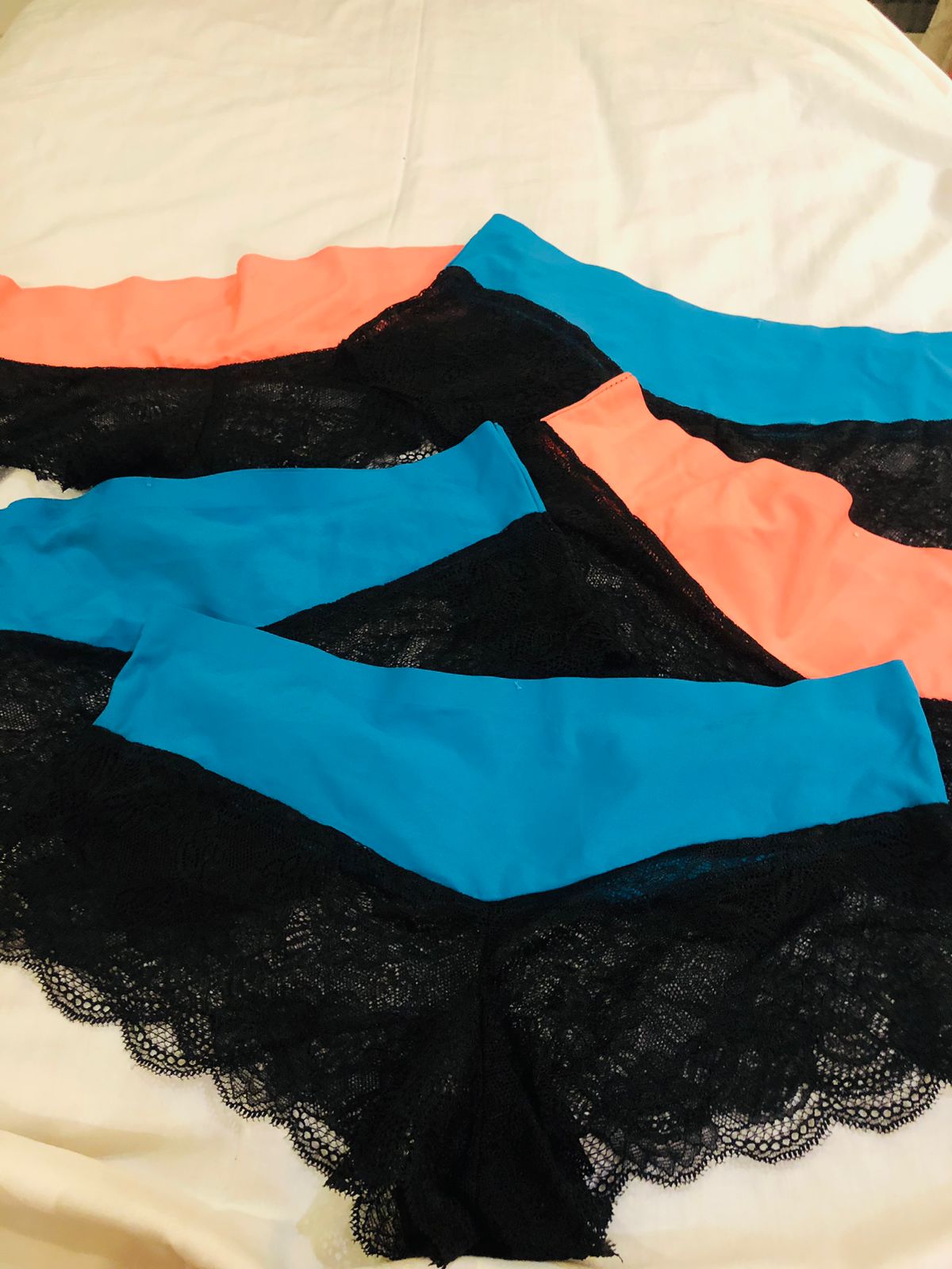 Seamless Nylon and Spandex Pack of 5 Lace Panties