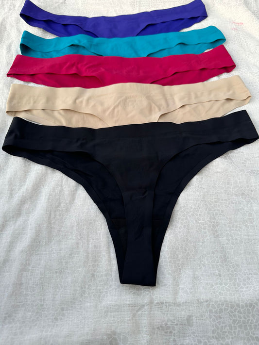 Pack of 5 Seamless Thongs