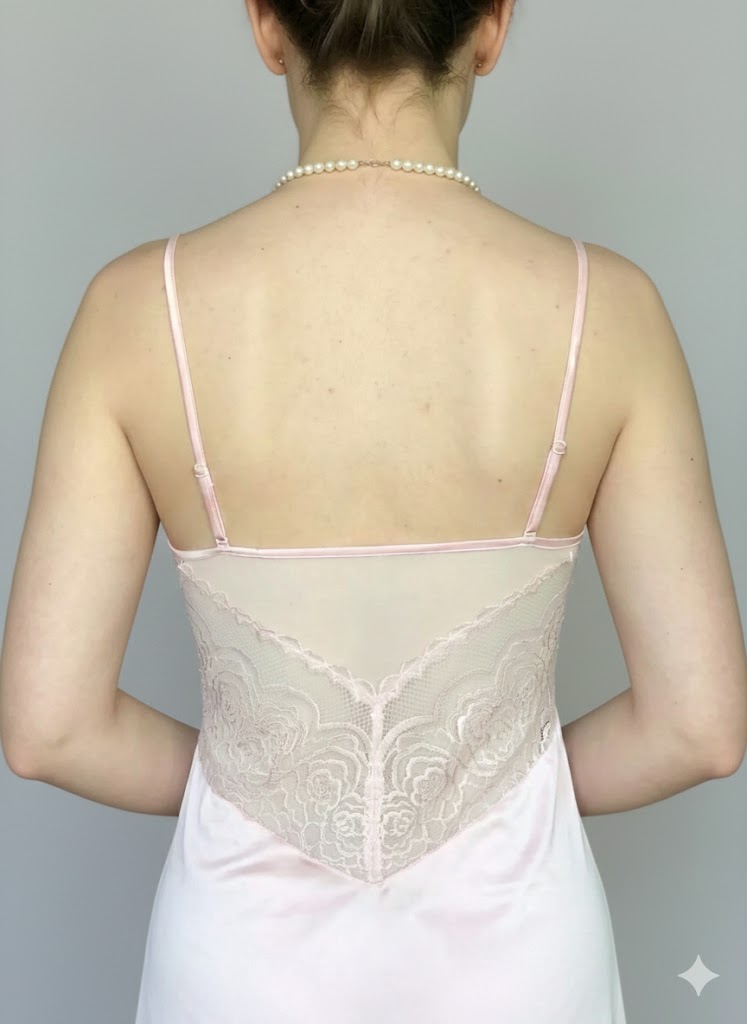 Pink Silk Nighty in Short