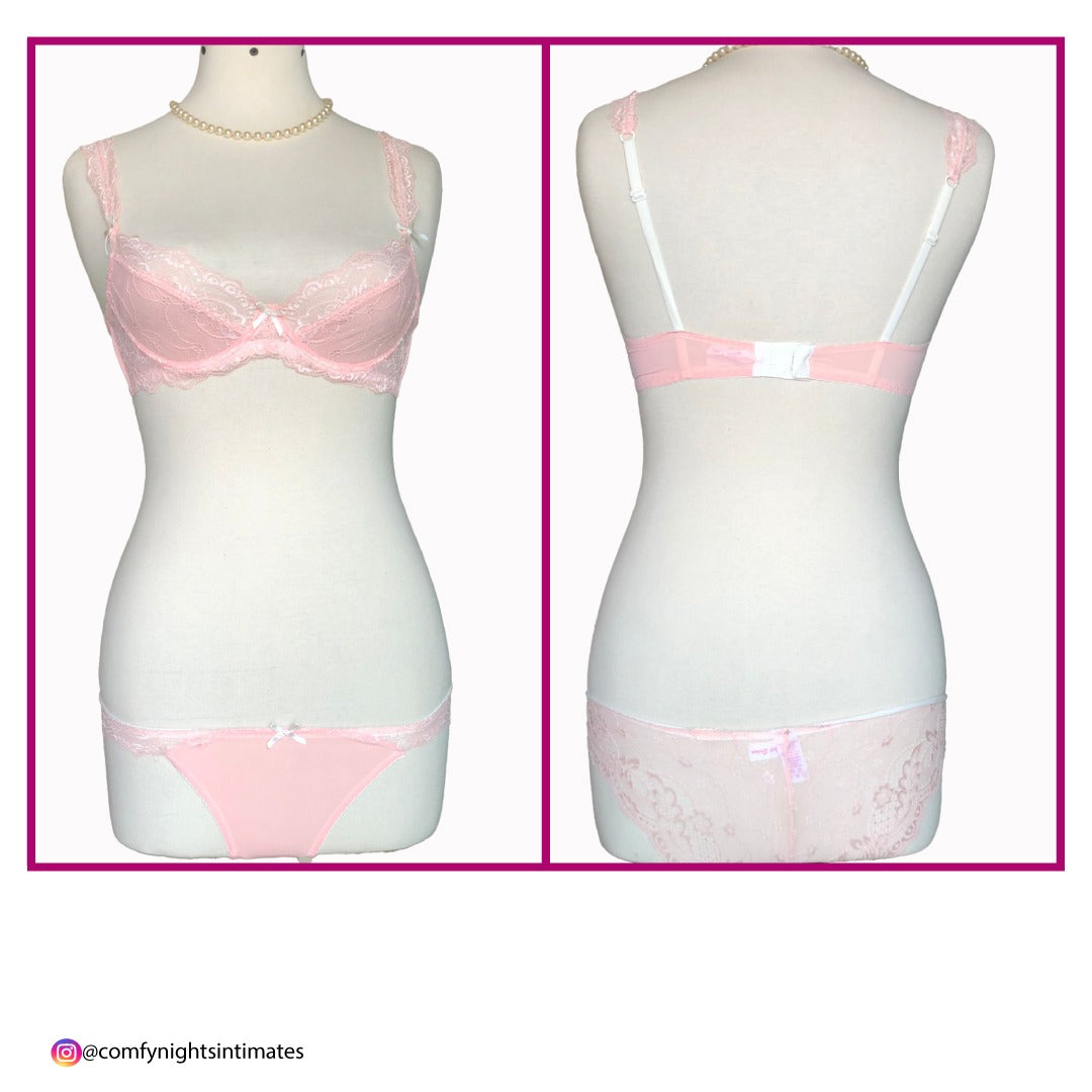 Women Sexy Net Bra Set