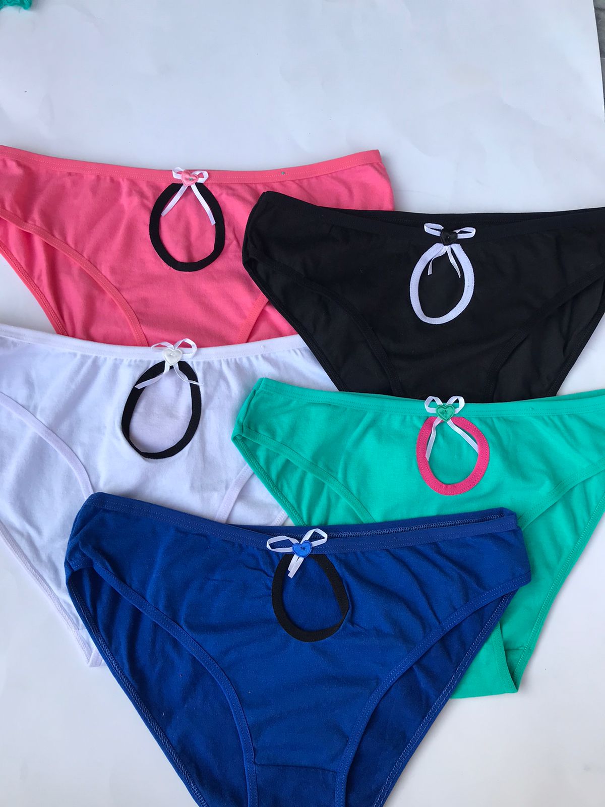 Pack of 5 Different Color Soft Cotton Panties