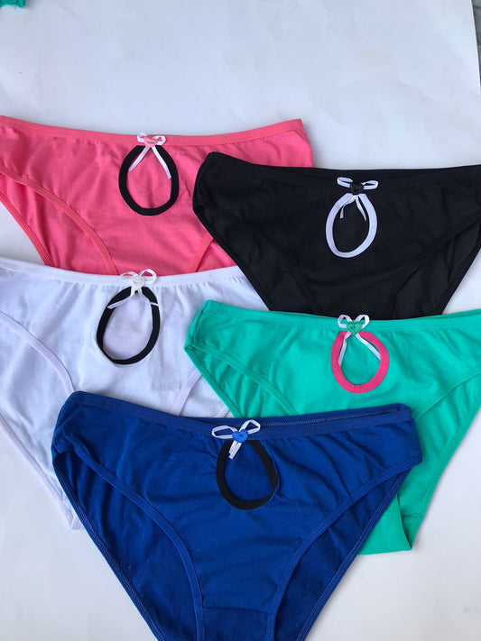 Pack of 5 Different Color Soft Cotton Panties