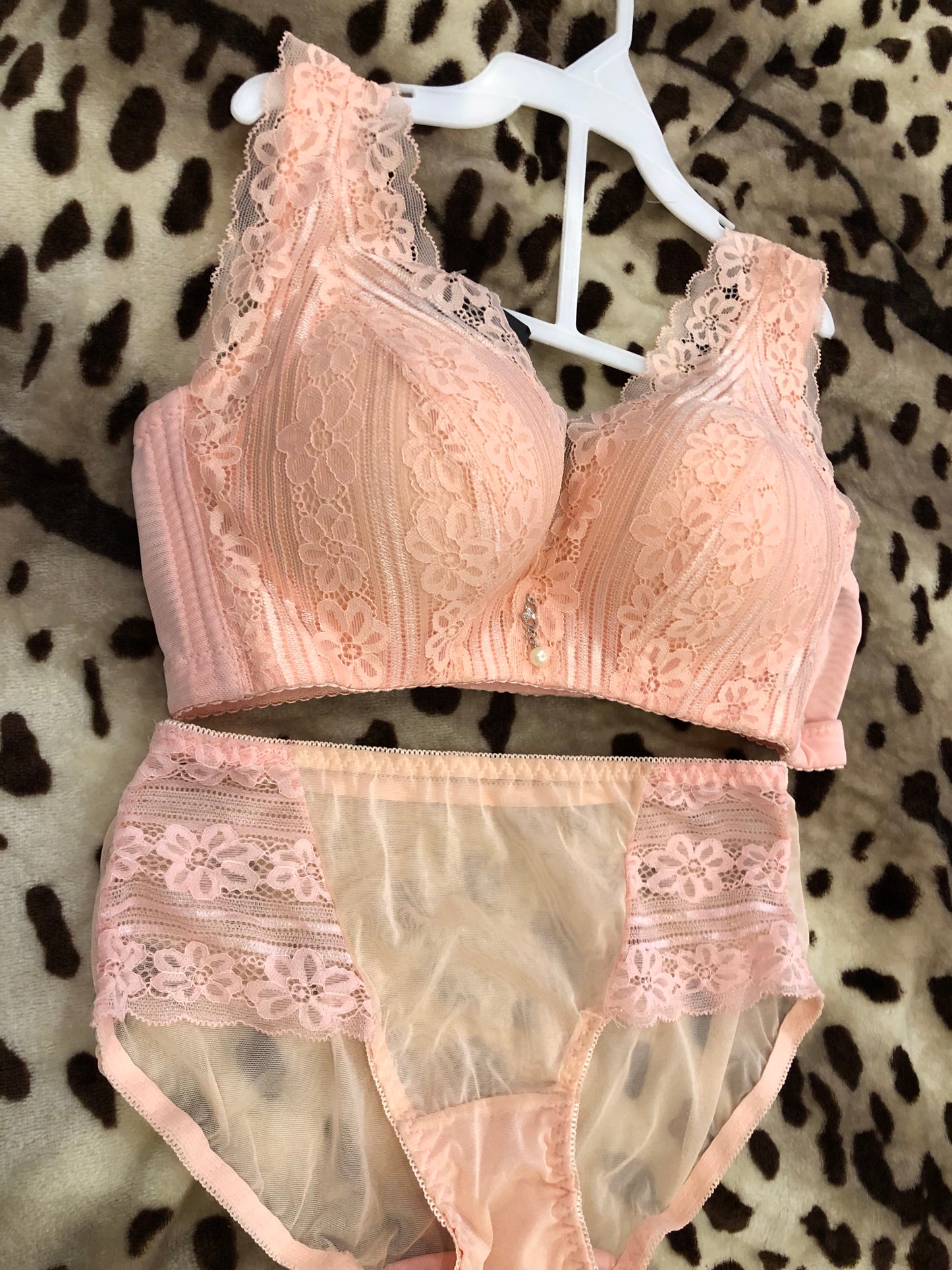Double Padded Net Bra Set